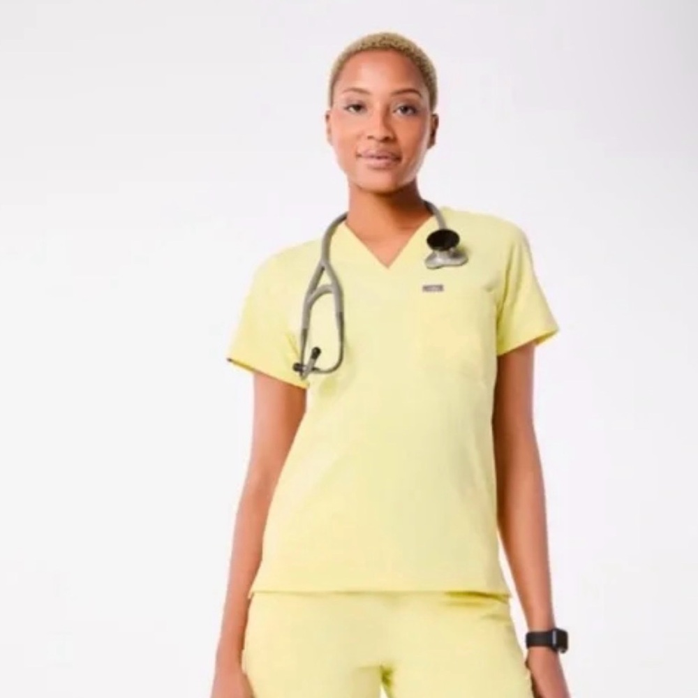 Yellow Women's V-Neck Top